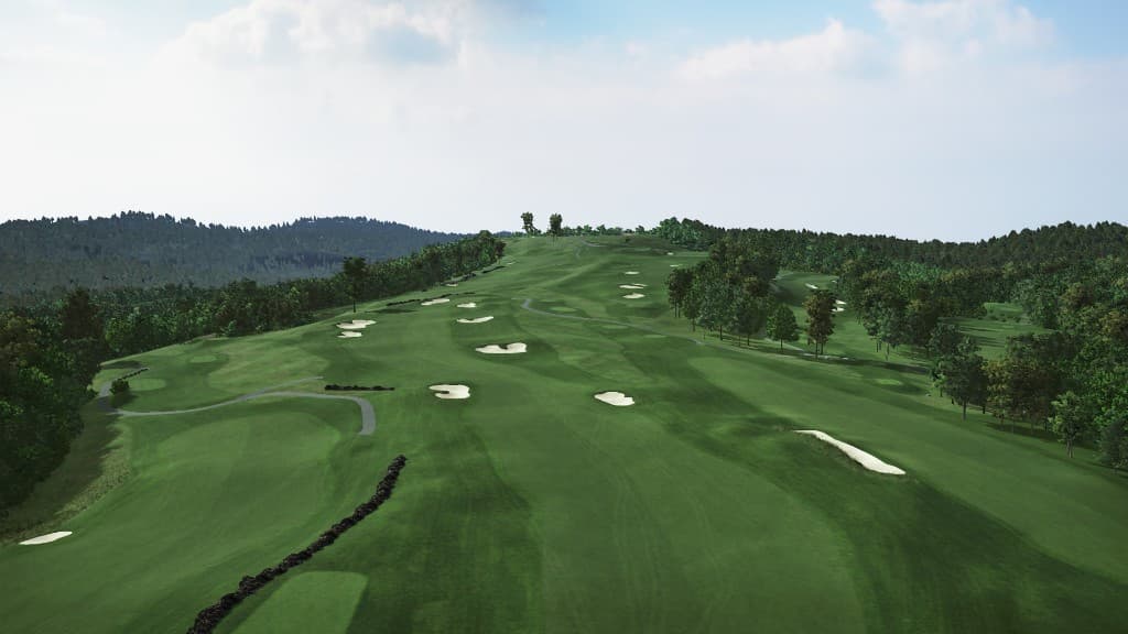 A virtual golf course available through TrackMan